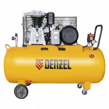 Компрессор DR4000/100 масляный ременный 10 бар произв. 690 л/м мощность 4 кВт DENZEL 58092 ― DENZEL
