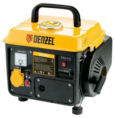 Генератор бензиновый DB950, 0,85 кВт, 4 л, ручной пуск DENZEL 94650 ― DENZEL