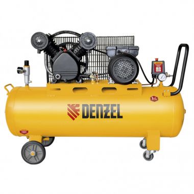 Компрессор DRV2200/100, масляный ременный, 10 бар, произв-ть 440 л/м, 2.2 кВт DENZEL 58088 ― DENZEL