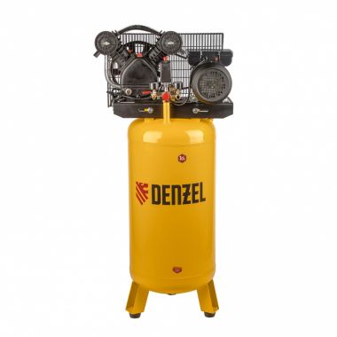 Компрессор DRV2200/100V, масляный ременный, с вертикальным ресивером, 10 бар, производительность 440 л/м, мощность 2,2 кВт Denzel ― DENZEL