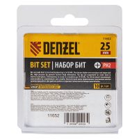 Бита PH2х25, сталь S2, шестигранный профиль, 10 шт. Е 6,3 DENZEL 11652