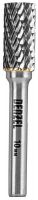 Борфреза по металлу твердосплавная, цилиндрическая, тип-А, 10 мм DENZEL 72001
