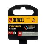 Отвертка, PH1х75 мм, S2, 3к рукоятка DENZEL 121737