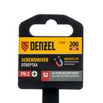 Отвертка, PH2х200 мм, S2, 3к рукоятка DENZEL 121827