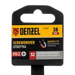 Отвертка, PH2х38 мм, S2, 3к рукоятка DENZEL 121867