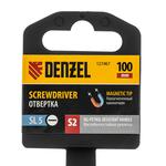Отвертка, SL5x100 мм, S2, 3к рукоятка DENZEL 121967
