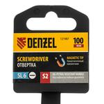 Отвертка, SL6x100 мм, S2, 3к рукоятка DENZEL 121987