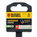 Отвертка, PZ1x75 мм, S2, 3к рукоятка DENZEL 122057