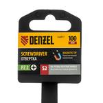 Отвертка, PZ2x100 мм, S2, 3к рукоятка DENZEL 122077