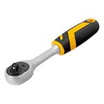Ключ-трещотка 1/4", 90 зубьев, с быстрым сбросом, CrV DENZEL 14031