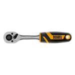Ключ-трещотка 1/4", 90 зубьев, с быстрым сбросом, CrV DENZEL 14031