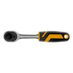 Ключ-трещотка 1/4", 90 зубьев, с быстрым сбросом, CrV DENZEL 14031