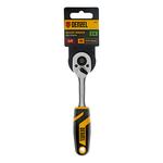 Ключ-трещотка 1/4", 90 зубьев, с быстрым сбросом, CrV DENZEL 14031
