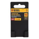 Ключ комбинированный трещоточный, 11 мм, CrV, матовый хром DENZEL 14705