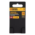 Ключ комбинированный трещоточный, 12 мм, CrV, матовый хром DENZEL 14706