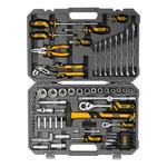 Набор инструментов, 1/2", 1/4", CrV, S2, пластиковый кейс, 84 предмета DENZEL 15802