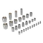 Набор инструментов, 1/2", 1/4", CrV, S2, пластиковый кейс, 100 предметов DENZEL 15803