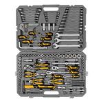 Набор инструментов, 1/2", 1/4", 3/8", CrV, S2, пластиковый кейс, 144 предмета DENZEL 15805