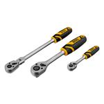 Набор инструментов, 1/2", 1/4", 3/8", CrV, S2, пластиковый кейс, 144 предмета DENZEL 15805
