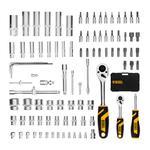 Набор инструментов, 1/2", 1/4", CrV, S2, пластиковый кейс, 94 предмета DENZEL 15813