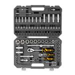 Набор инструментов, 1/2", 1/4", CrV, S2, пластиковый кейс, 94 предмета DENZEL 15813