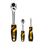 Набор инструментов, 1/2", 1/4", CrV, S2, пластиковый кейс, 94 предмета DENZEL 15813