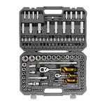 Набор инструментов, 1/2", 1/4", CrV, S2, пластиковый кейс, 109 предметов DENZEL 15814