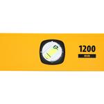 Уровень алюминиевый, магнит, фрезерованный, 3 глазка (1 зеркал.) 0,5 мм/м, 1200 мм DENZEL 33694