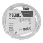 Шнур сетевой Energy Series, ПВС, 1,5 м, 3 x 1 мм, с неразборной вилкой, белый, DENZEL 37662