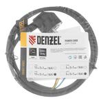 Шнур сетевой Energy Series, ПВС, 1,5 м, 3 x 1 мм, с неразборной вилкой, черный, DENZEL 37663