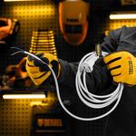Шнур сетевой Energy Series, ПВС, 3 м, 2 x 1 мм, с неразборной вилкой, белый, DENZEL 37664
