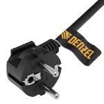 Шнур сетевой Energy Series, ПВС, 3 м, 3 x 1 мм, с неразборной вилкой, черный, DENZEL 37667