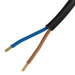 Шнур сетевой Energy Series, ПВС, 1,5 м, 2 x 1,5 мм, с неразборной вилкой, черный, DENZEL 37669