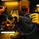 Шнур сетевой Energy Series, ПВС, 3 м, 2 x 1,5 мм, с неразборной вилкой, черный, DENZEL 37673