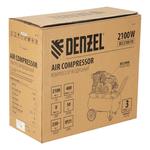 Компрессор воздушный рем. привод BCI 2100/50, 2,1 кВт, 50 литров, 400 л/мин DENZEL 58115