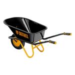 Тачка строительная, усиленная, объем 120 л, 220 кг, колесо 16х4.00-8 DENZEL 689355