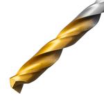 Сверло спиральное по металлу 6,5 х 148 мм, Р6М5, Golden Tip, удлиненное DENZEL 718257