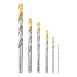 Набор сверл по металлу, 2-8мм, Р6М5-TiN, Golden Tip, 6 шт DENZEL 723000