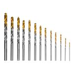 Набор сверл по металлу, 1,5-6,5мм, Р6М5-TiN, Golden Tip, 13 шт DENZEL 723002