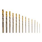 Набор сверл по металлу, 1,5-6,5мм, Р6М5К8-TiN, Golden Tip, 13 шт DENZEL 723006