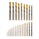 Набор сверл по металлу, 1-13 мм, Р6М5К8-TiN, Golden Tip, 25 шт DENZEL 723010