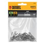 Заклепки алюминиевые, 1/8"-1/4", 3 х 6 мм, 50 шт DENZEL 7740612