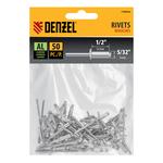Заклепки алюминиевые, 5/32"-1/2", 4 х 12 мм, 50 шт DENZEL 7740616
