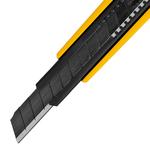 Нож, 9 мм, сменное лезвие, SK4, алюминиевый корпус, торцевой зажим DENZEL 78901