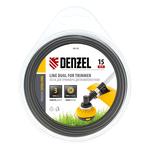 Леска для триммера, двухкомпонентная круглая 3.0 мм, 15 м Extra cord DENZEL 96129