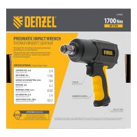 Ударный пневмогайковерт IW1700, 3/4", 8500 об/мин, 1700 Нм DENZEL 57488