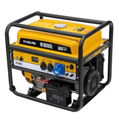 Генератор бензиновый PS-95EA-PRO, 9,5 кВт, 230 В, 40 л, разъём ATS, эл.старт DENZEL 946935 ― DENZEL