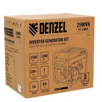 Генератор инверторный GT-2500iF, 2,5 кВт, 230 В, бак 5 л DENZEL 94704