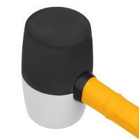 Киянка резиновая, 680 г, черно-белая, фибергласовая рукоятка c TPR покрытием DENZEL 11103