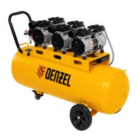 Компрессор безмасляный, малошумный DLS 1800/100,1800 Вт, 3x600, 100 л, 345 л/мин DENZEL 58028